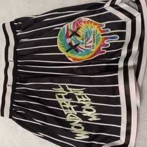 SHEIN Black and White Striped Shorts